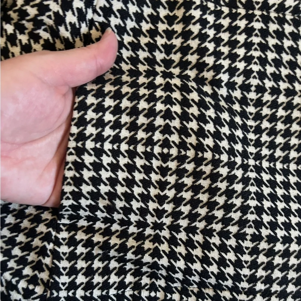 Akris Punto Belted Houndstooth Peplum Jacket Black White Zip-Up Luxury Size 10 - Picture 9 of 16